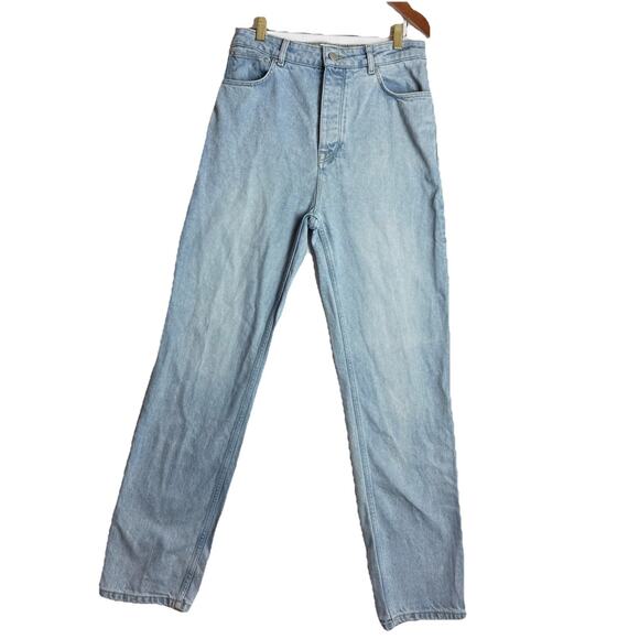 ASOS Tapered High Rise Mom Jeans Womens Light Wash Denim 30x32 - Picture 2 of 12